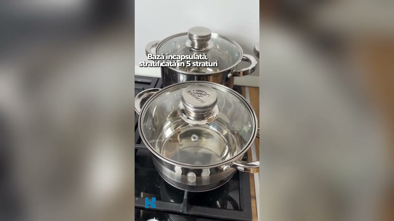 Set oale din inox 12 piese Bohmann + polonic CADOU, inclusiv inductie