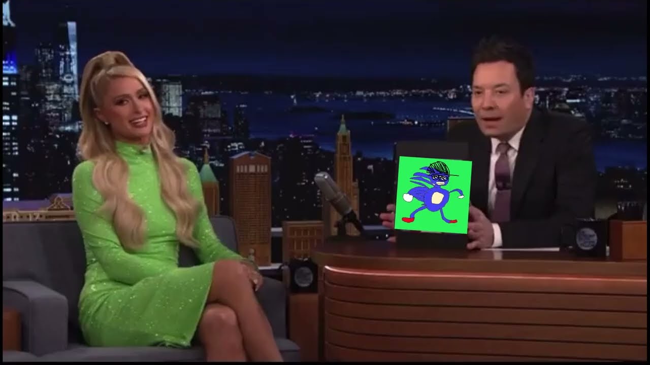 paris hilton shows jimmy fallon her new nft