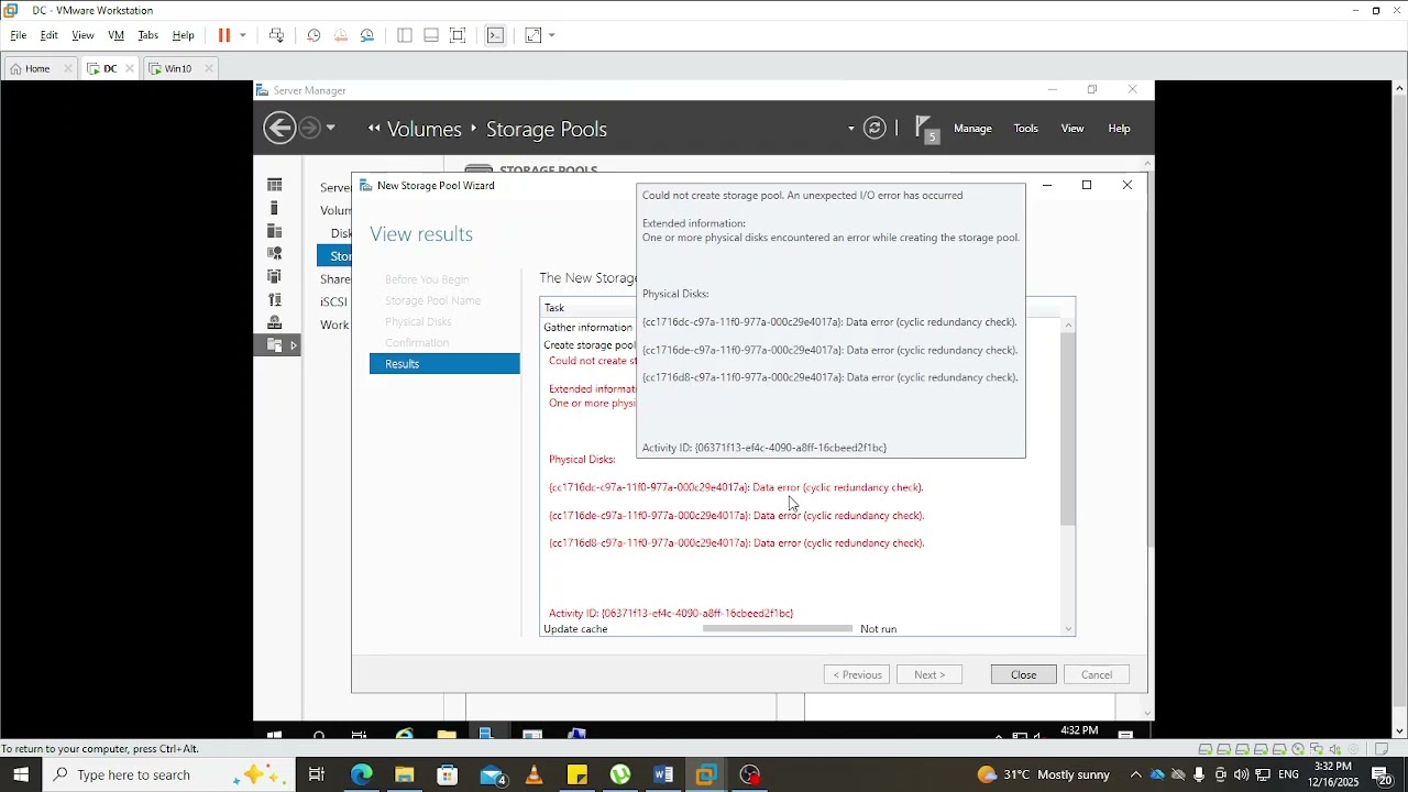 Configuring Storage Space