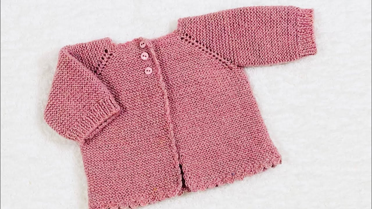 Cardigan para bebé dos agujas paso a paso fácil para principiantes TEJIDOS CON AGUJAS varias tallas