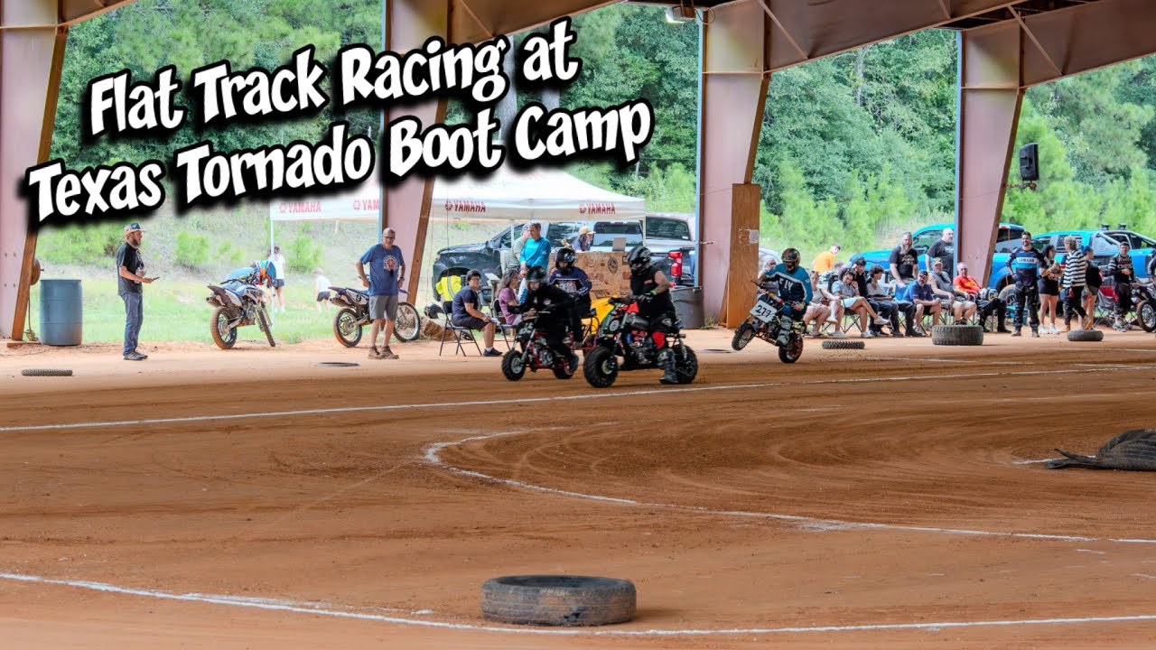 Mini Bike Flat Track Racing at Texas Tornado Boot Camp