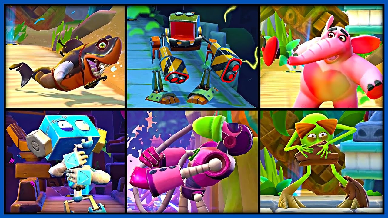 Crash On The Run! - All Mini Bosses Skins (Death Animations) 4K 60FPS