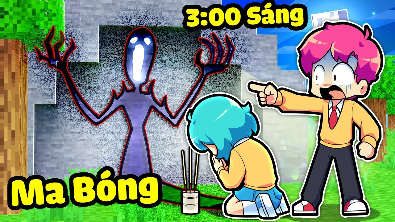 YUMMIE HIHA THỬ THÁCH CHƠI MA BÓNG VÀO LÚC 3H SÁNG TRONG MINECRAFT*YUMMIE MA BÓNG 👻😱
