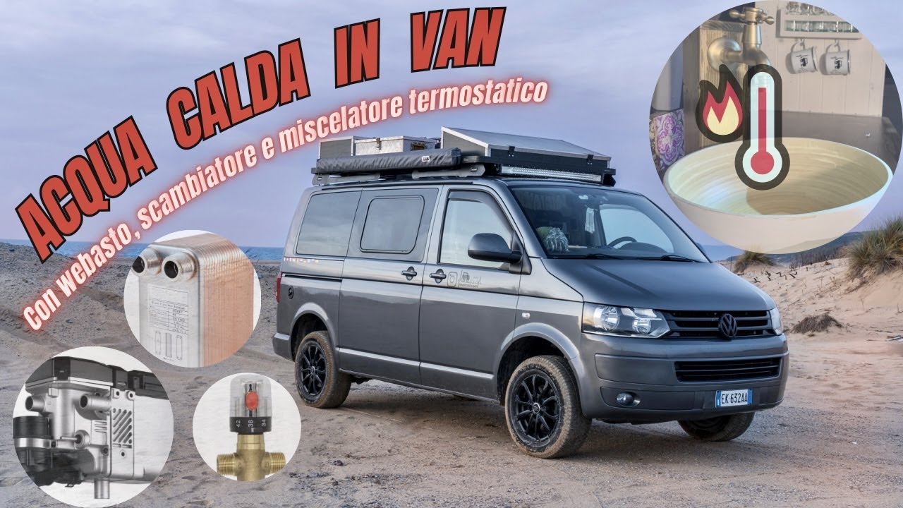 ACQUA CALDA IN VAN con lo SCAMBIATORE🌡️ 🚌 Impianto GAS FREE 🔥