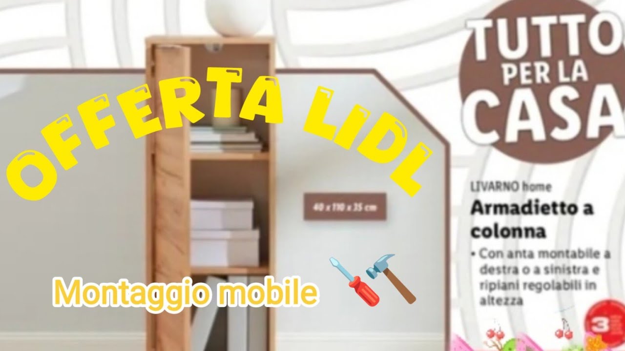 LIVARNO Home MONTAGGIO mobiletto OFFERTA Lidl semplice e VELOCE.🔝🔝🪛🔨 #lidl