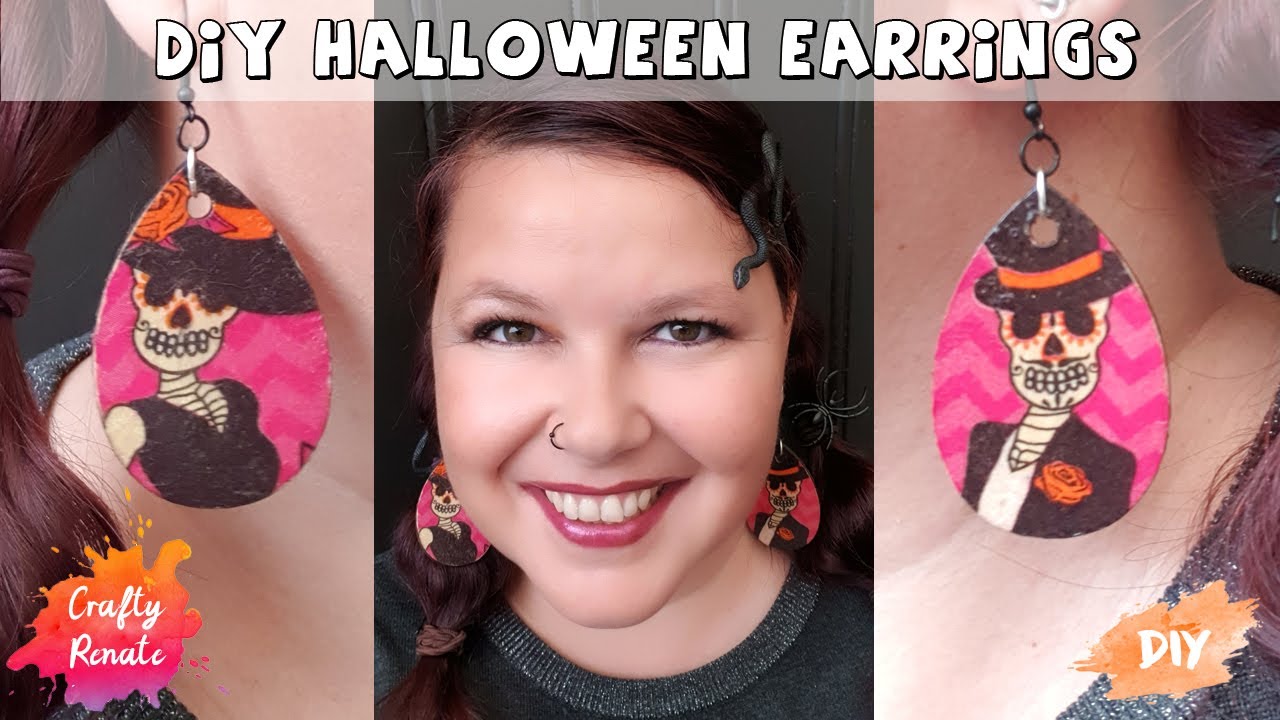 This Napkin Hack Makes Perfect Halloween Earrings