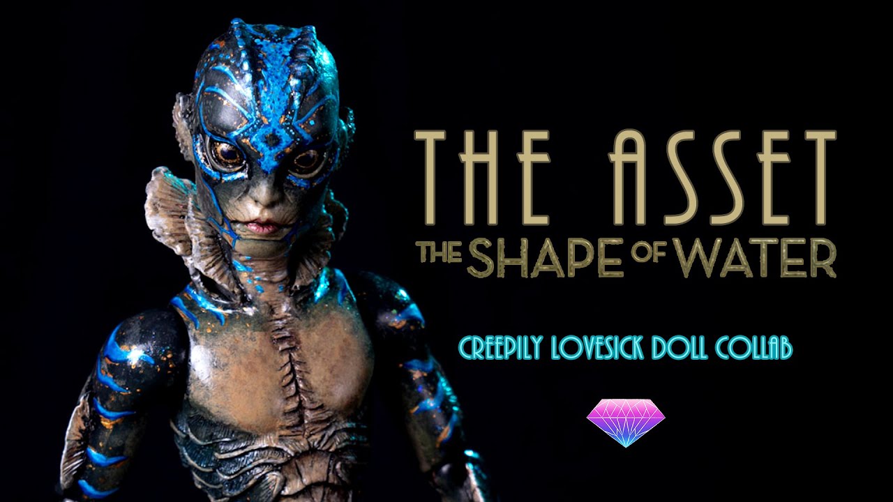 Custom Asset Doll Repaint - The Shape of Water -  Creepily Lovesick OOAK