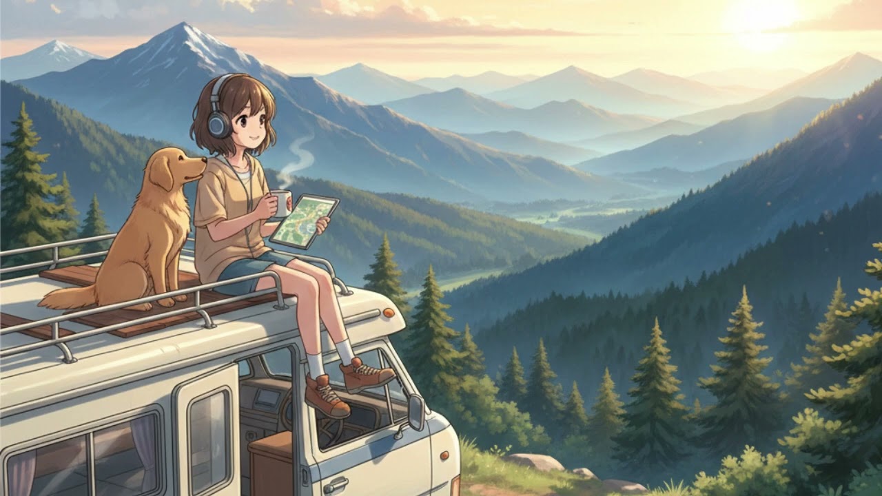 MORNING VIBES ☕ Lofi Hip Hop Mix - Calm Energy for Road Trip Planning