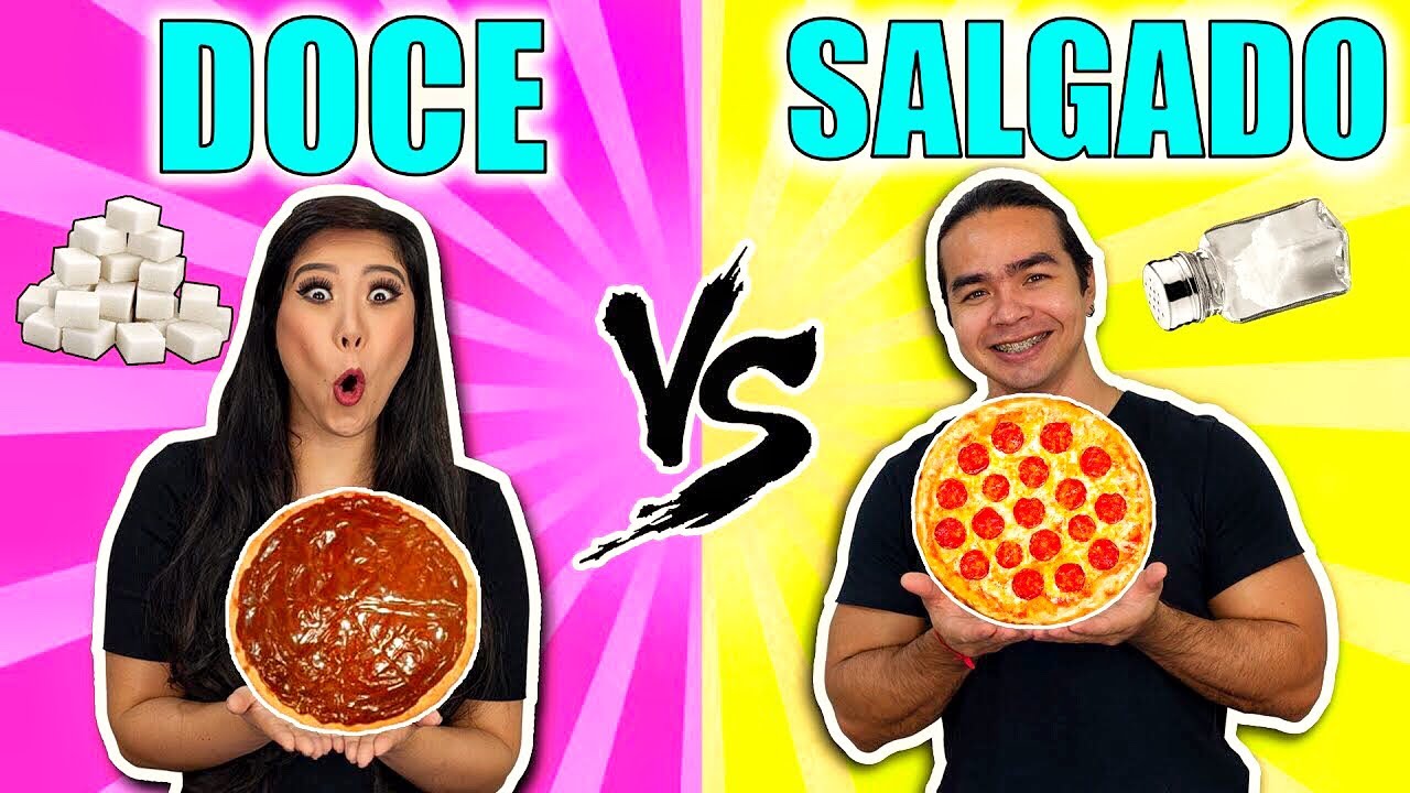 DOCE vs SALGADO (com combina&ccedil;&otilde;es estranhas 😰 ) | Maru e Bomba