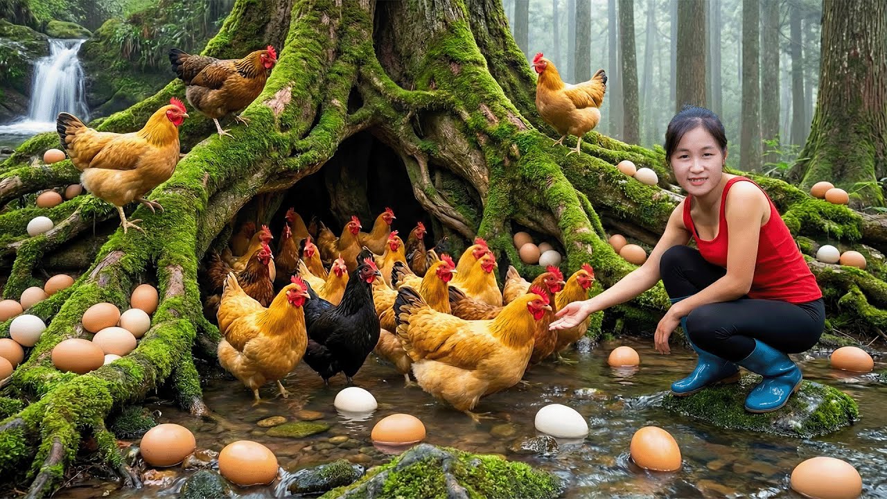 Full Video Harvesting 999 Chicken and Eggs in the Forest | Deep Forest Harvest and Sell