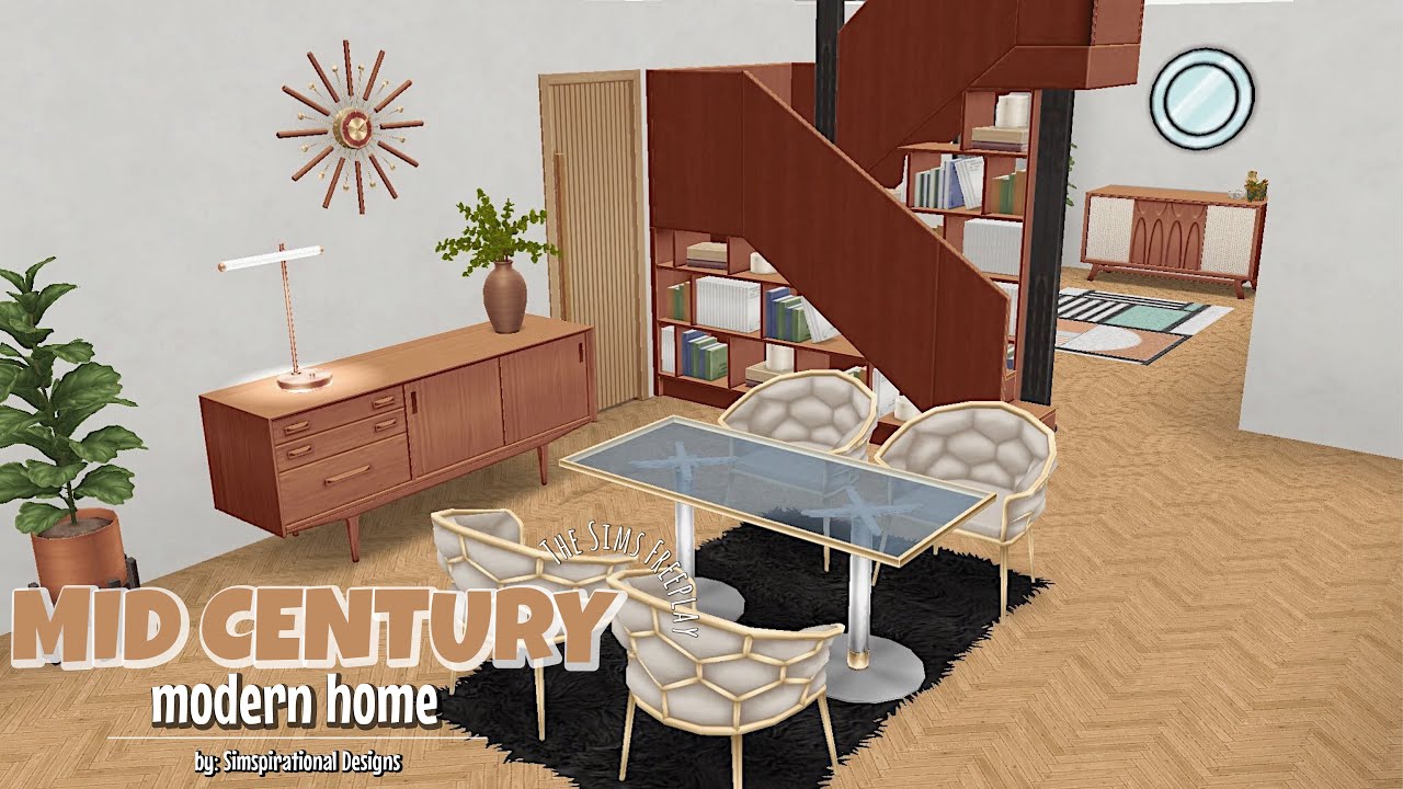 MID CENTURY MODERN HOME | The Sims Freeplay | House Tour | Floor Plans | Simspirational Designs