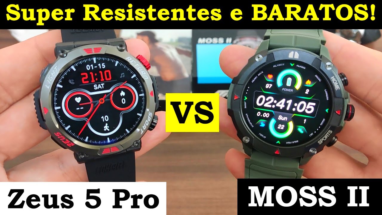 COMPARATIVO SMARTWATCH LOKMAT ZEUS 5 PRO VS MASX MOSS 2! QUAL O MELHOR RELÓGIO MILITAR? #ALIEXPRESS