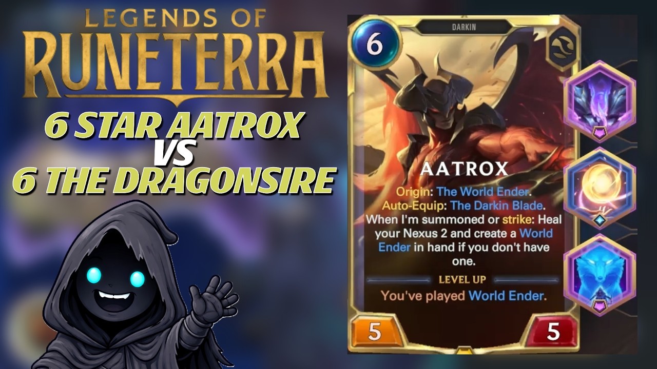 6 Star Aatrox vs The Dragonsire (6) - Titans of Runeterra