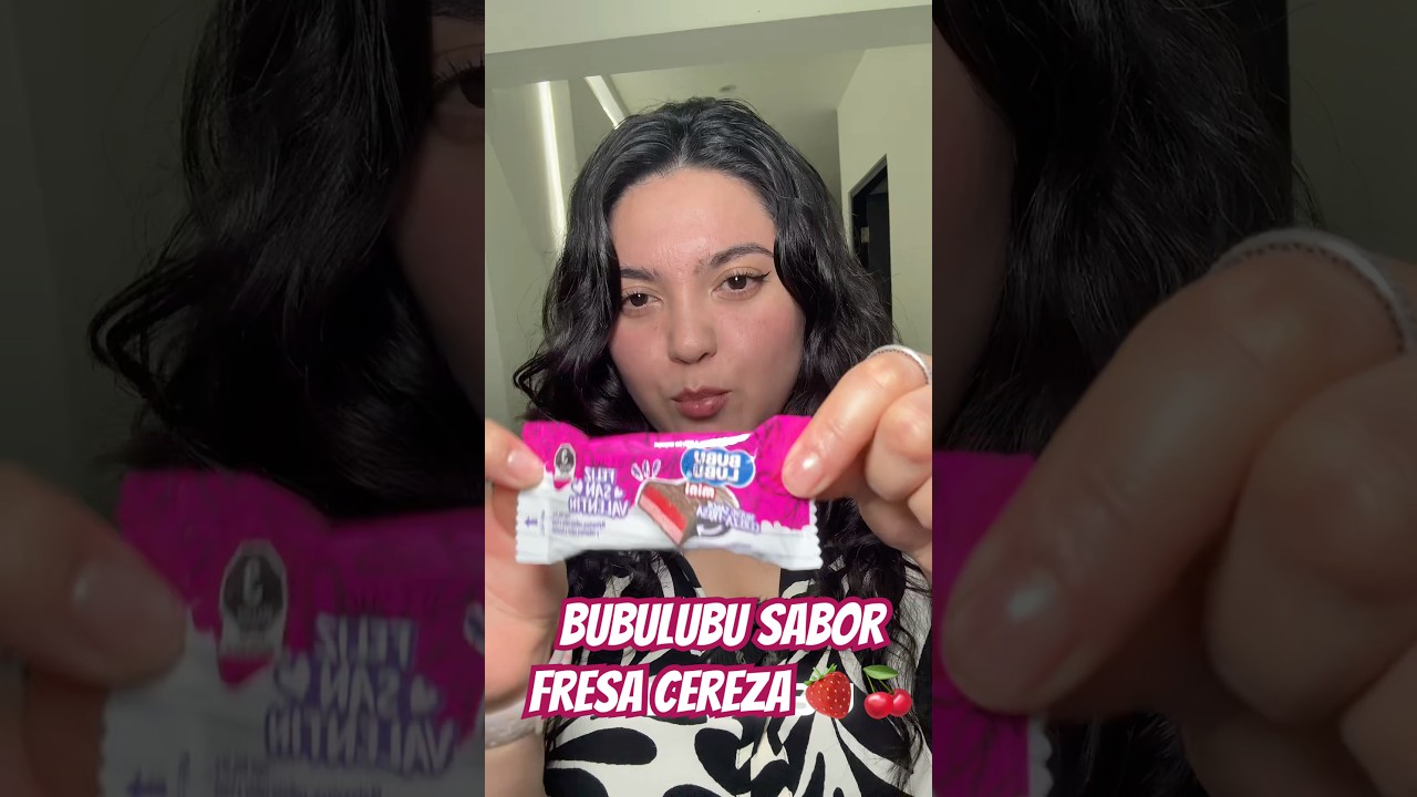 Probando Bubulubu sabor fresa-cereza 🍓🍒No lo esperaba… pero sí me gustó 😋¿Tú lo probarías? 👀