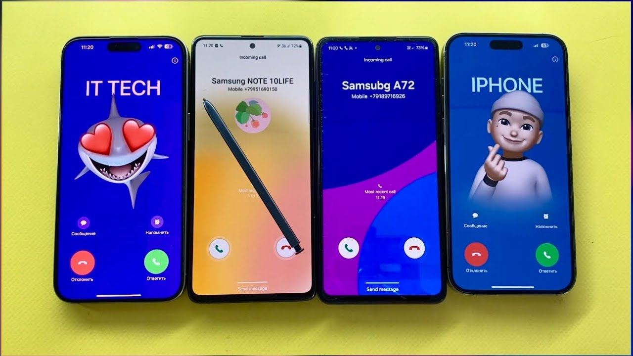 26 Minutes Of Incoming Calls 142 Android and iPhone Phones Samsung, Xiaomi, Nokia, IPhone, LG, Fly