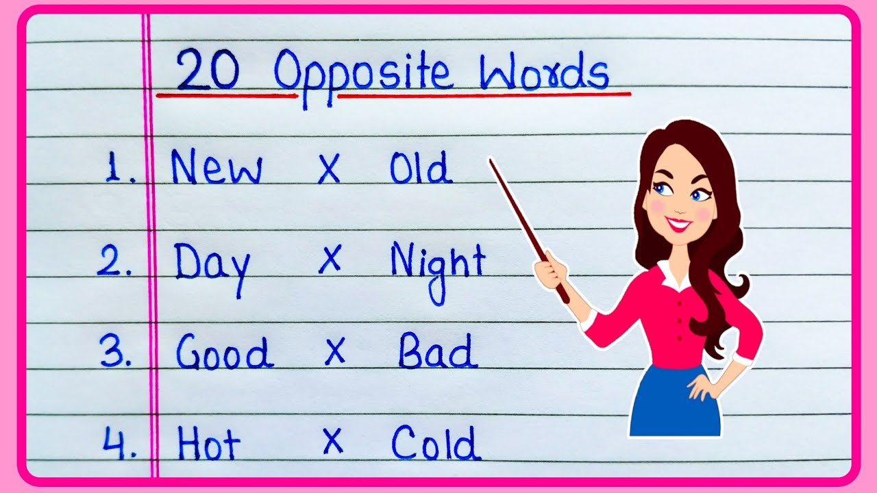 Opposite words | 20 Opposite words | Opposite words in English | Opposite words 20