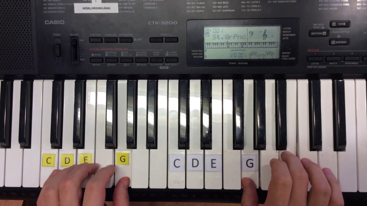 Ackordspel på piano - Arpeggio