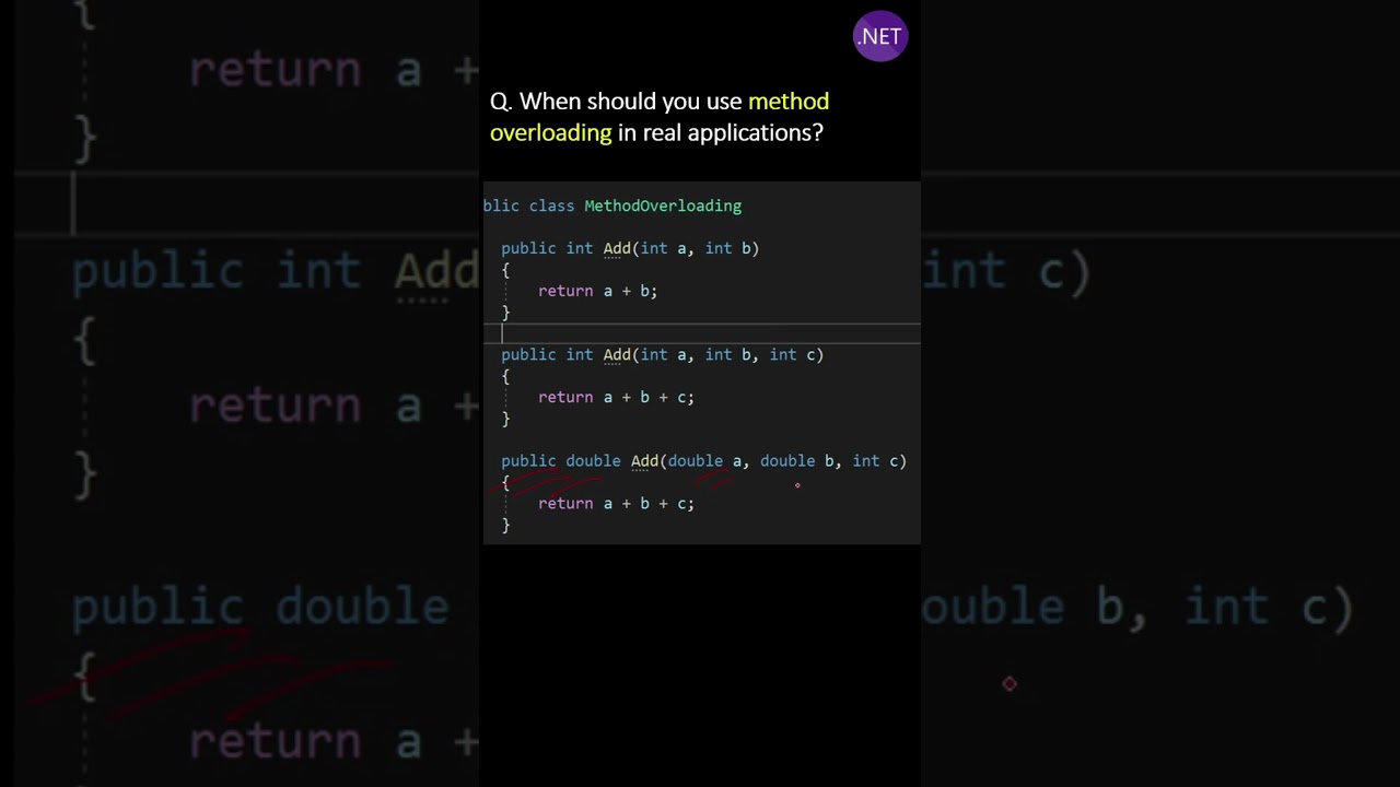 When should you use method overloading in real applications ?