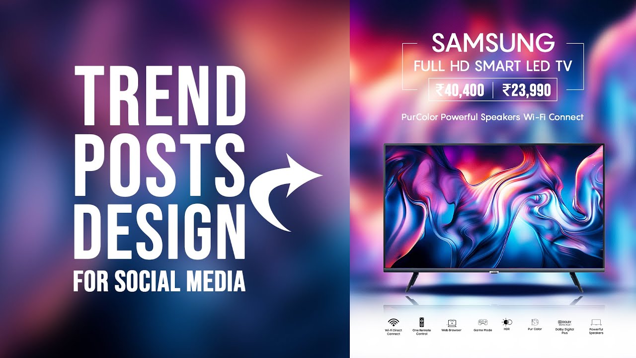 How to Design a Viral Social Media Post in Photoshop | Step By Step Tutorial