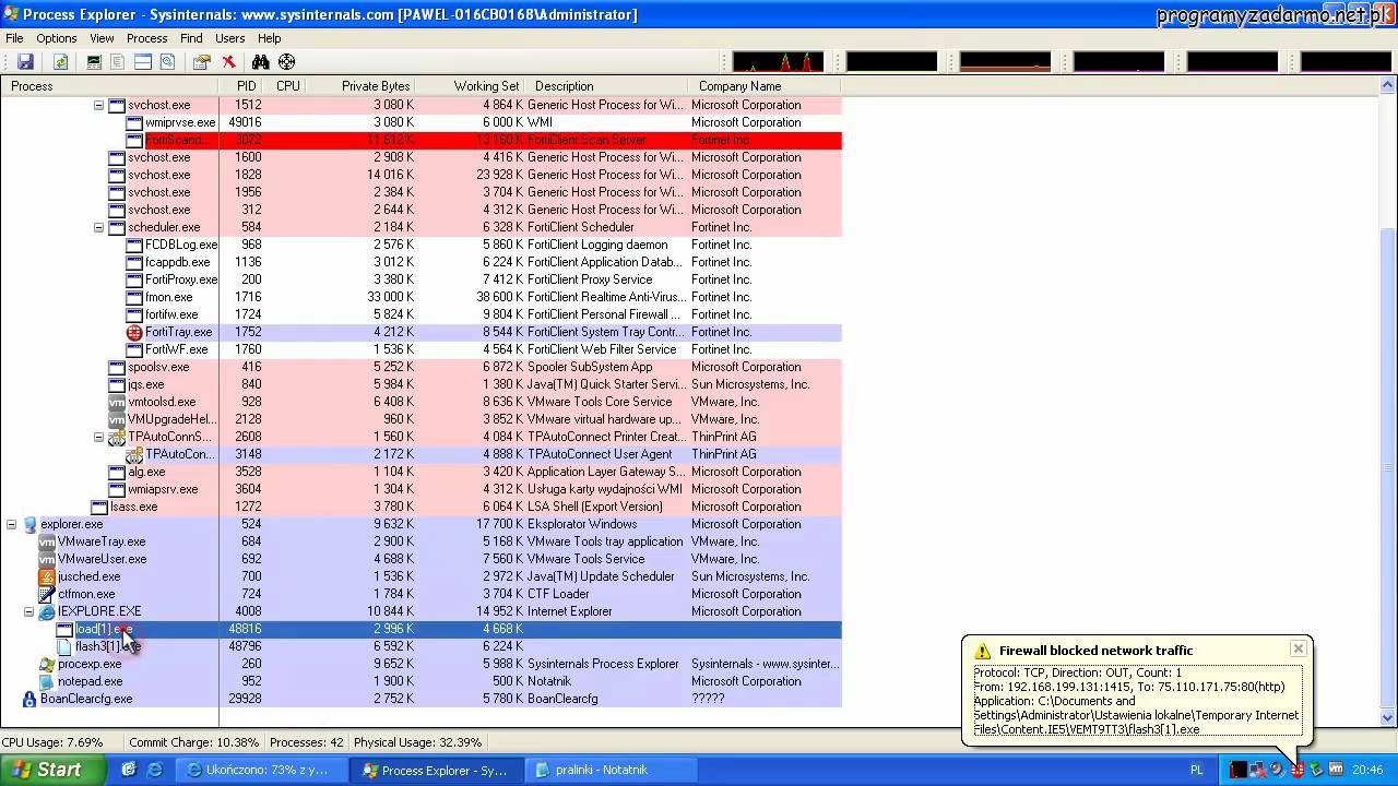 Test programu FortiClient Endpoint Security Standard Edition 4.2