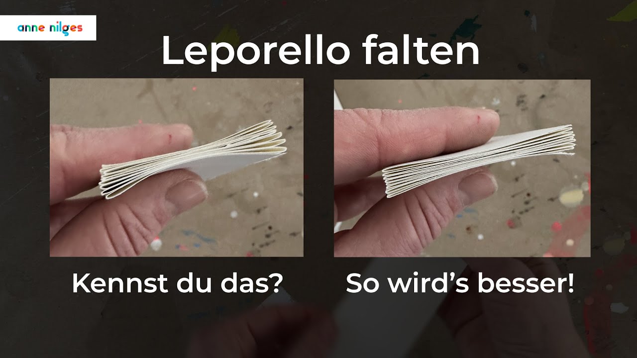 Leporello falten &ndash; einfache Anleitung &ndash; saubere Kanten
