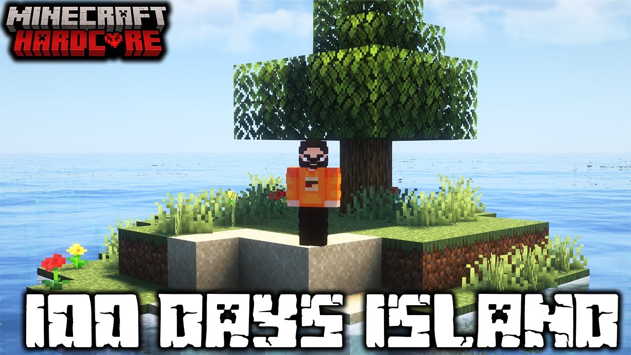 I Tried to Survive 100 Days on a DESERTED ISLAND in Hardcore Minecraft!