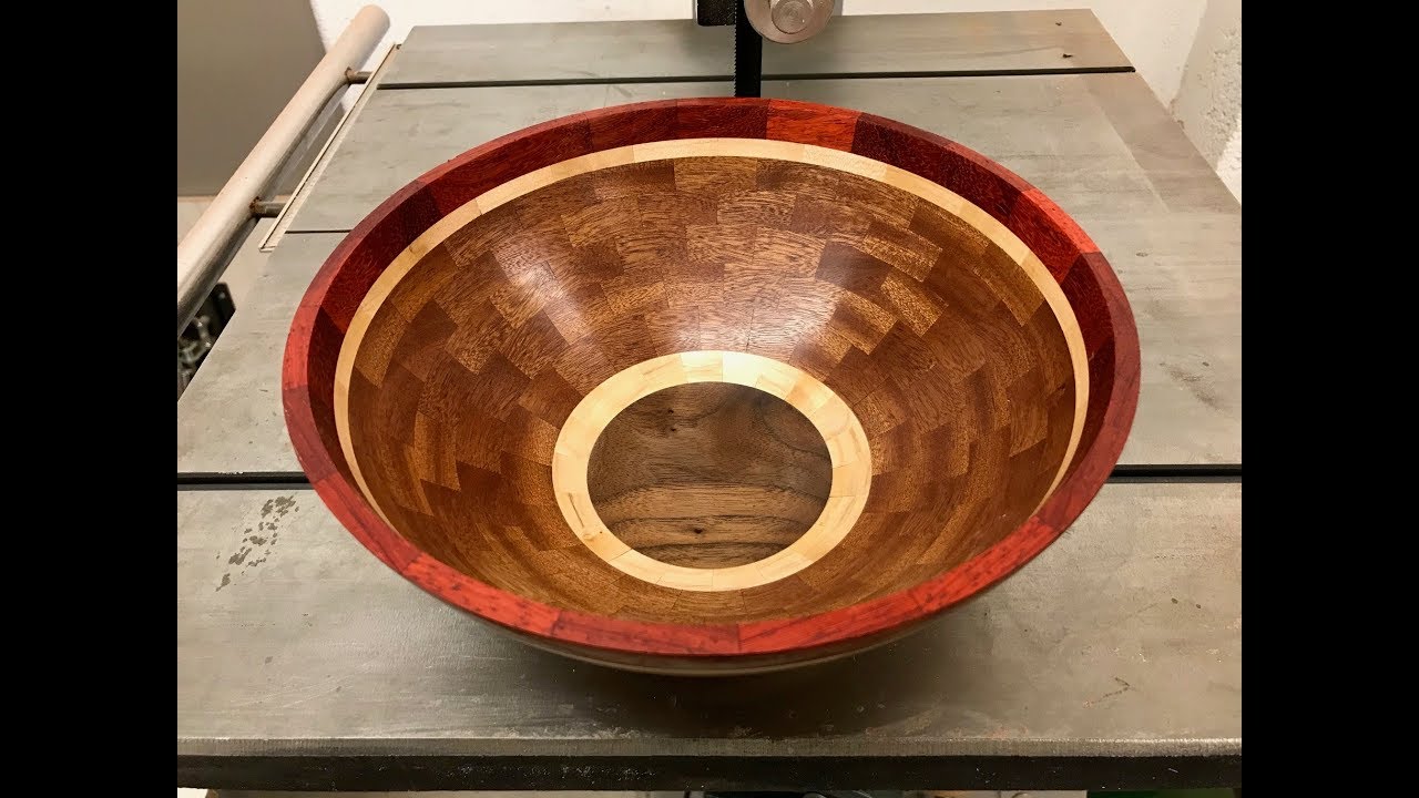 Segmented Fruit Bowl Pt  3: Turning and Finishing the Bowl