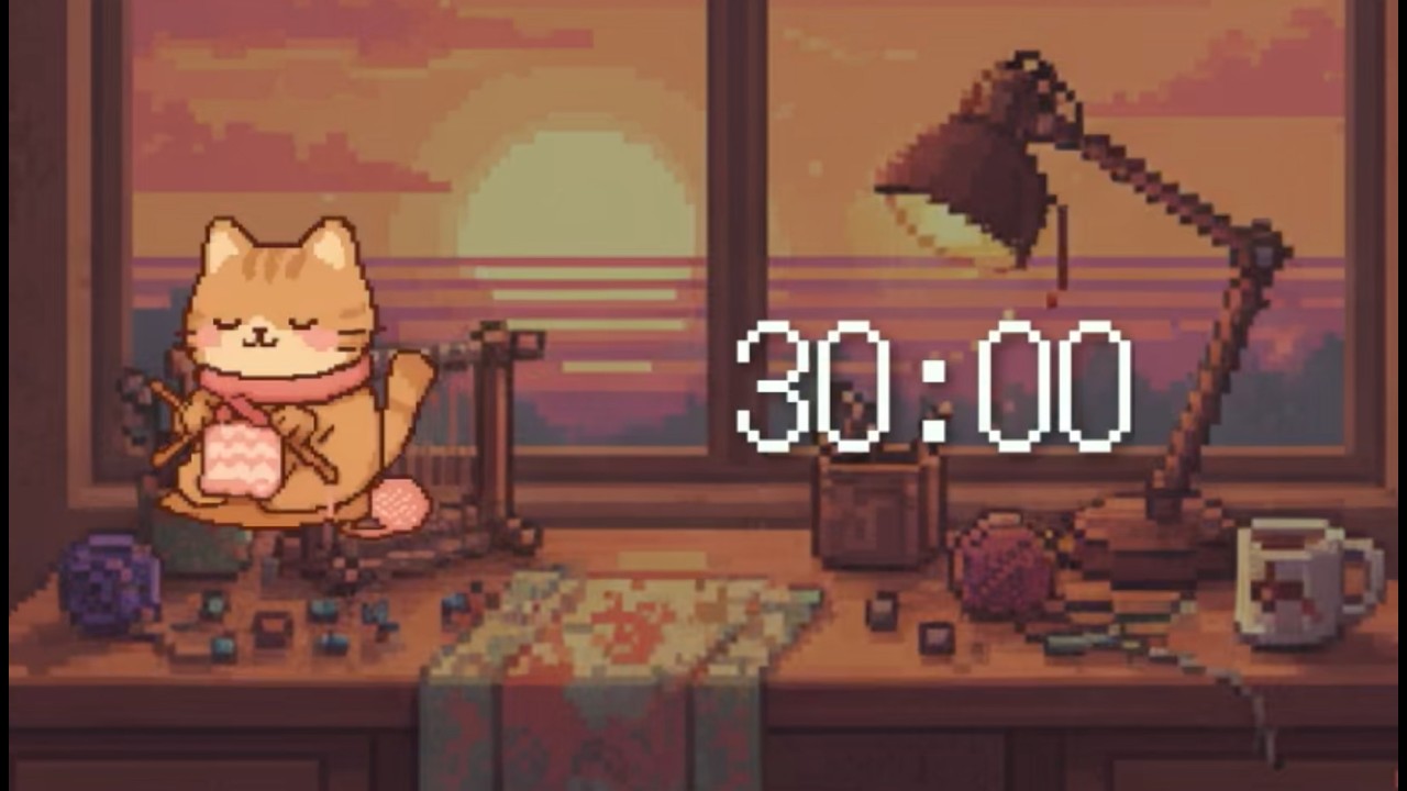 30 Minute Evening Focus BGM 🌙 夜の集中ポモドーロ | Chill With Me