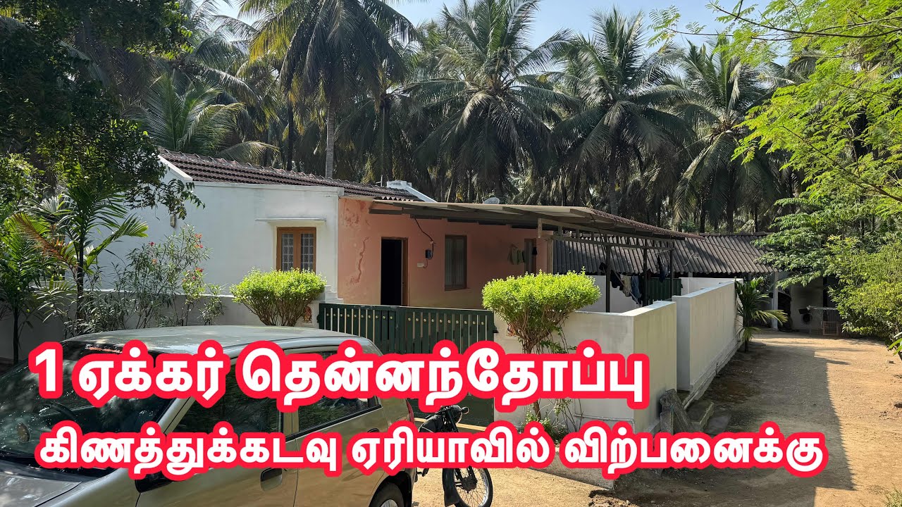 1 ஏக்கர் தென்னந்தோப்பு அழகான பண்ணை வீட்டுடன் கிணத்துக்கடவு ஏரியாவில் விற்பனைக்கு 