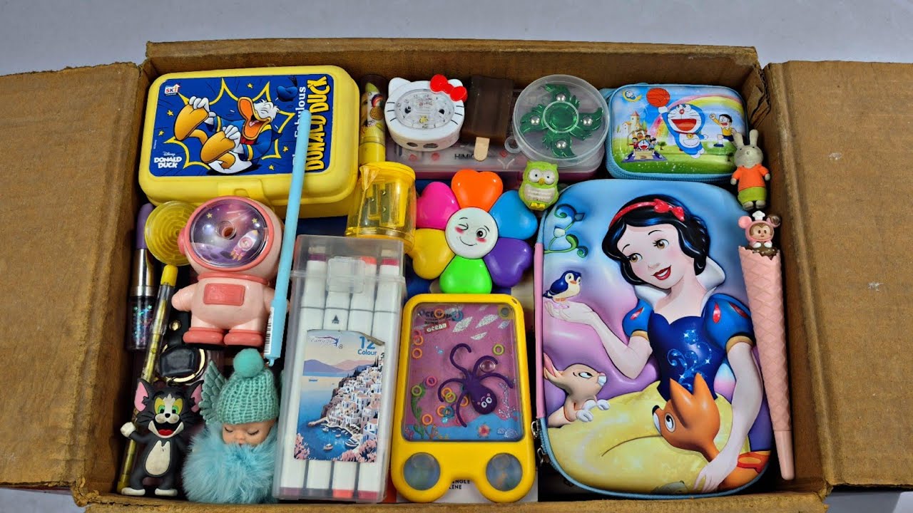 Unique Stationay Collection🤩Geometry, Eraser, Pencilbox, Pouch, Sharpner, Lunchbox, Scale, Pen Etc