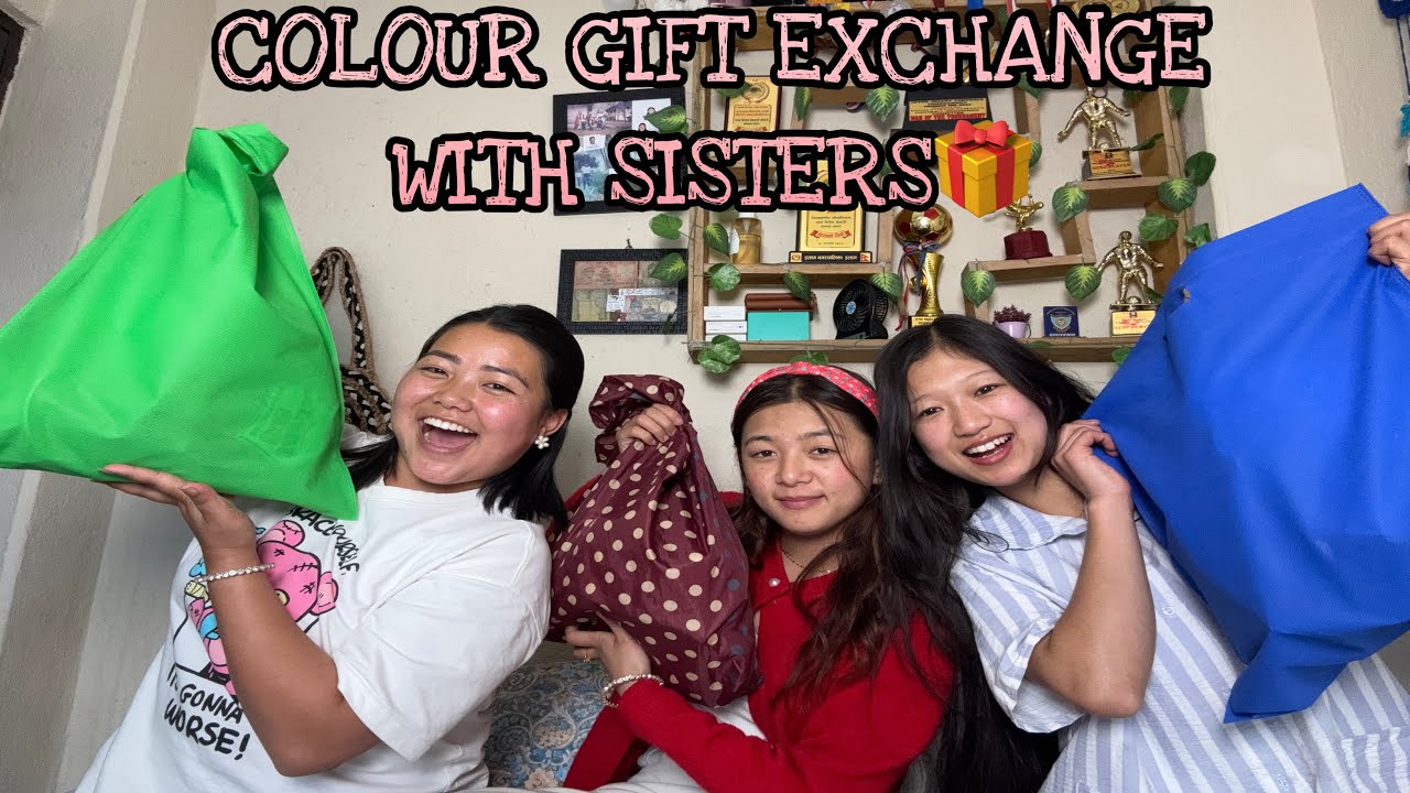 COLOUR GIFT EXCHANGE GAME WITH MY SISTERS🎁||AnjalaRai