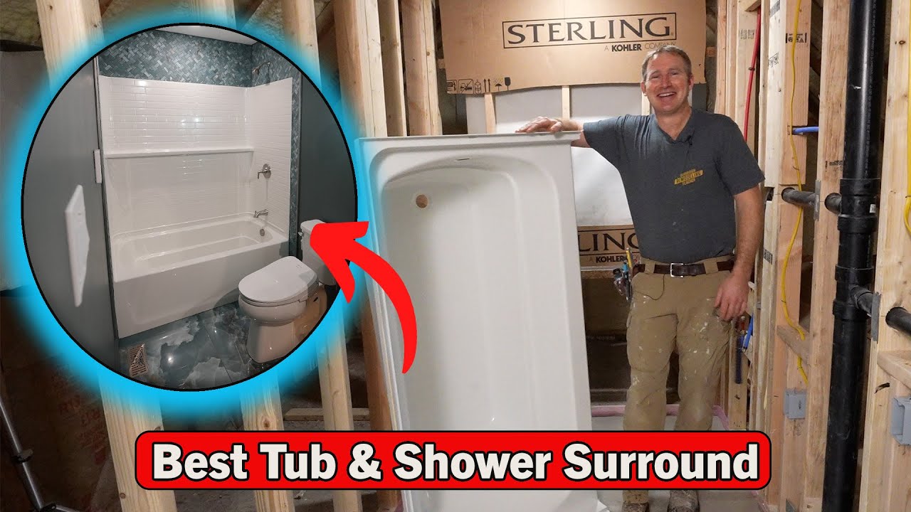 Kohler Sterling Tub and Shower Surround Installation | PLAN LEARN BUILD