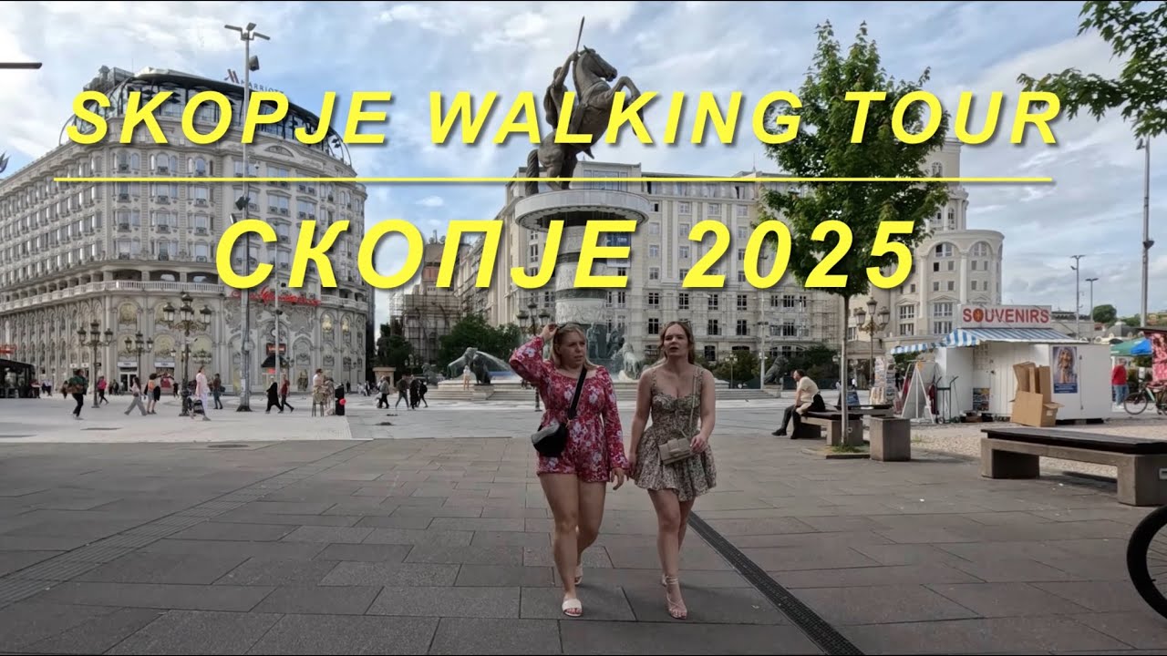 SKOPJE 2025 WALKING TOUR - 4K | ПРОШЕТКА НИЗ СКОПЈЕ ВО 4К