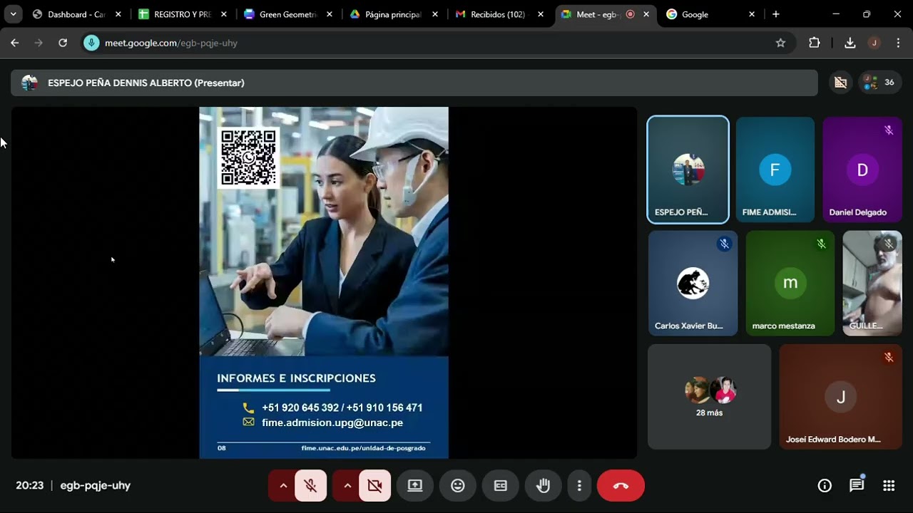 Charla informativa de la Maestría en gerencia del mantenimiento