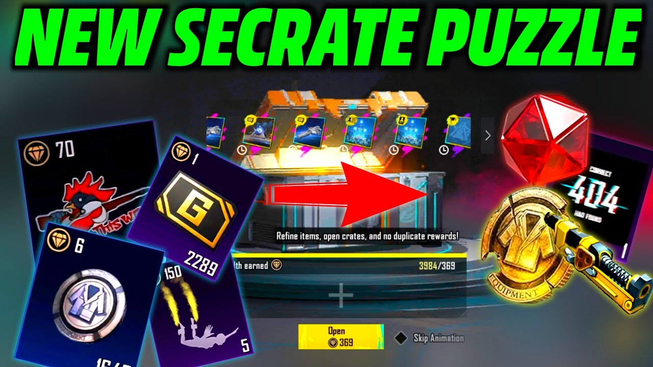 Fortune Refiner Crate New Puzzle | How To Solve Fortune Refined Puzzle in BGMI