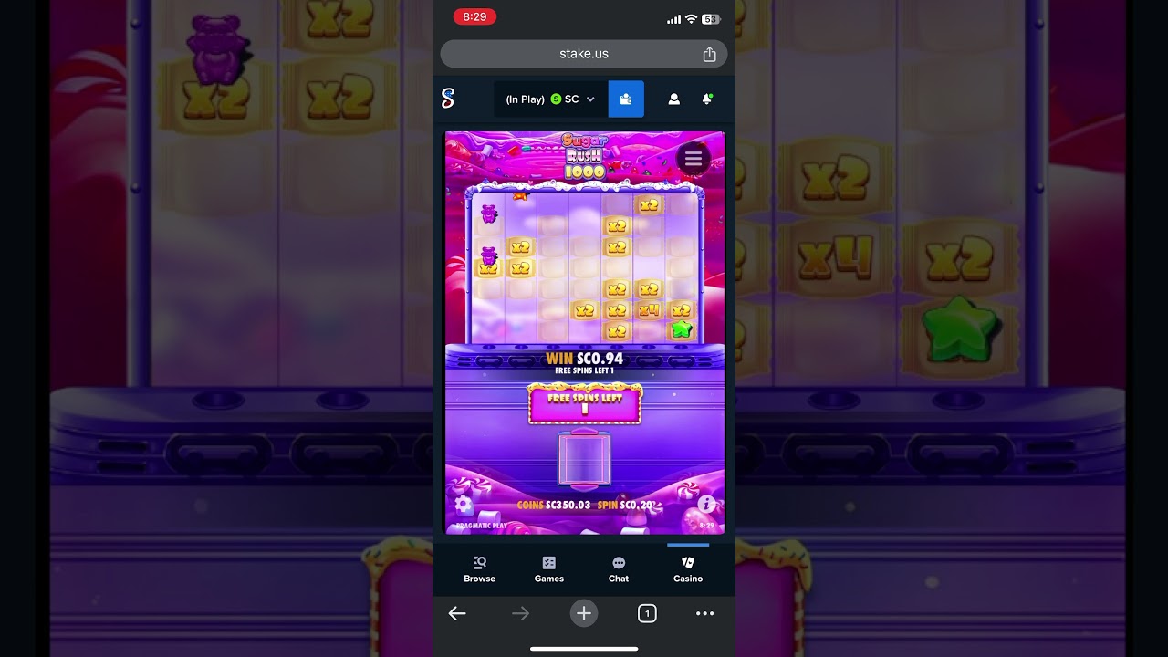 Sugar Rush 1000 - Stake.us bonus 