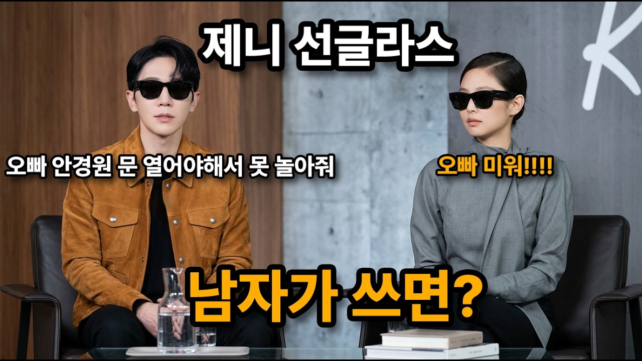 제니 선글라스 남자가 쓰면 이렇게 됩니다 😎 레이벤 푸퍼 50사이즈 안경사 리얼 리뷰