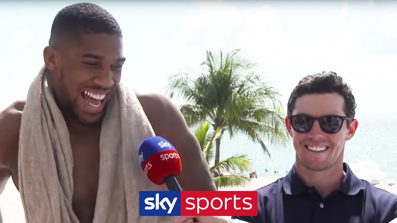 Anthony Joshua jokes about his golf ability while hanging out with Rory McIlroy in Miami🏌️‍♂️🤣