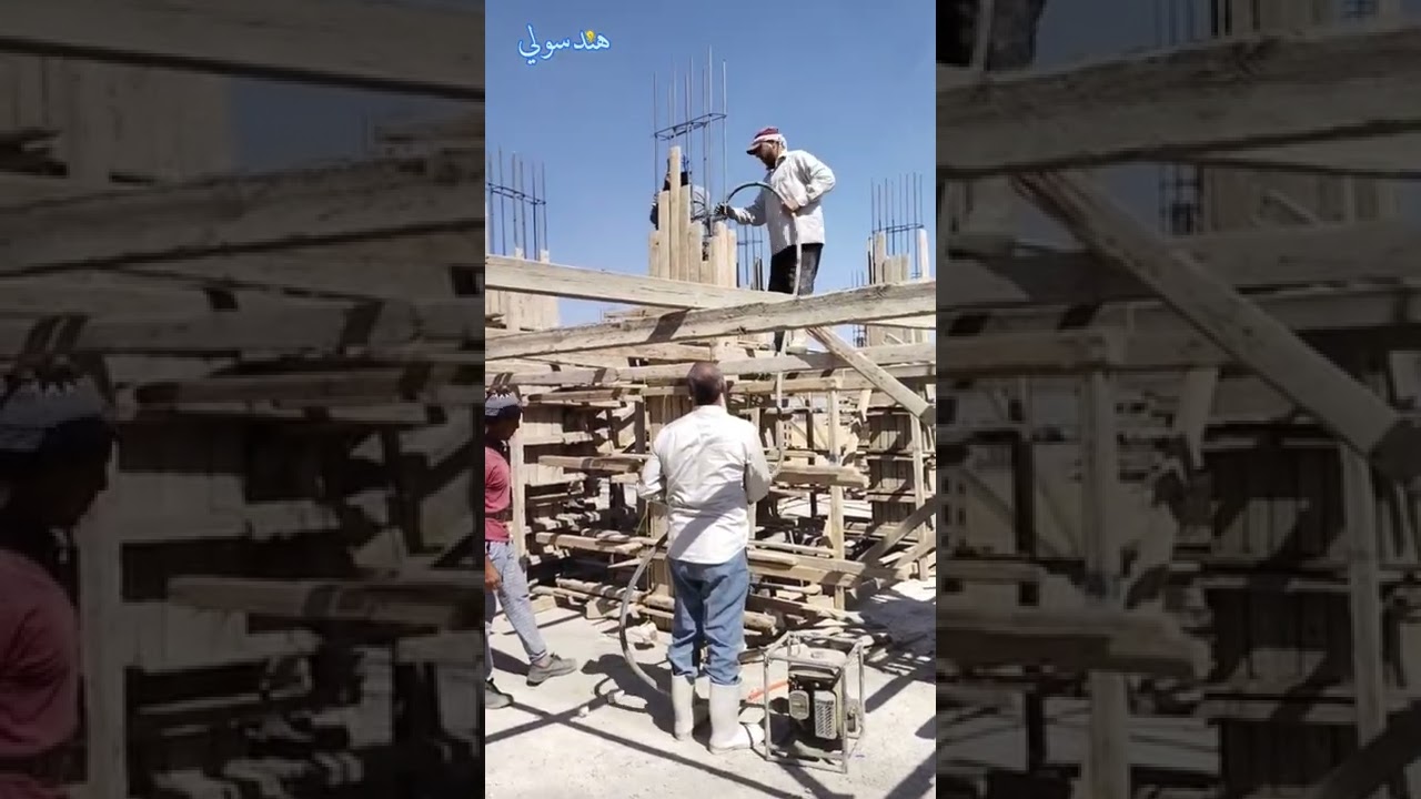 ملاحظات أثناء صب الأعمدة