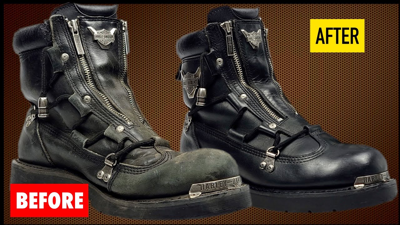 Полное восстановление Harley-Davidson: как легко почистить кожаные байкерские ботинки своими руками