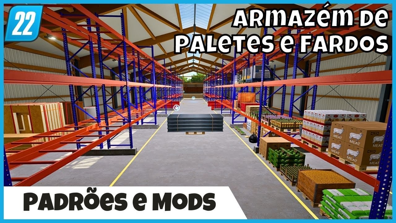 Armazém Logístico Autoload para Fardos e Paletes Padrões e Também para Mods Farming Simulator 22
