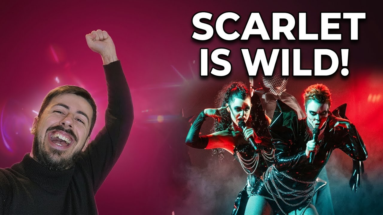 MELODIFESTIVALEN 2025 (ALBANIAN REACTS) // Scarlet - "Sweet N' Psycho"(LIVE)