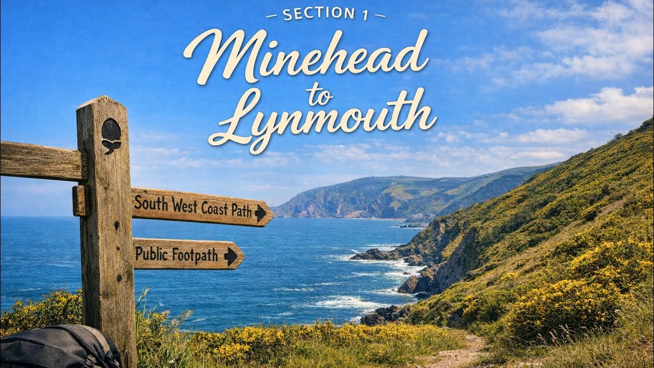Walking the uk coastal path, Part 1 Minehead to Lynmouth. 25.65 miles, 4494ft climbed, 54,334 steps 