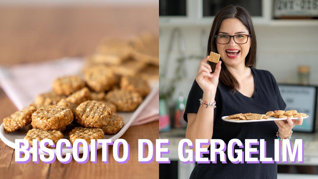 BISCOITO DE GERGELIM | BOLACHA SALGADA SAUDÁVEL | LOW CARB