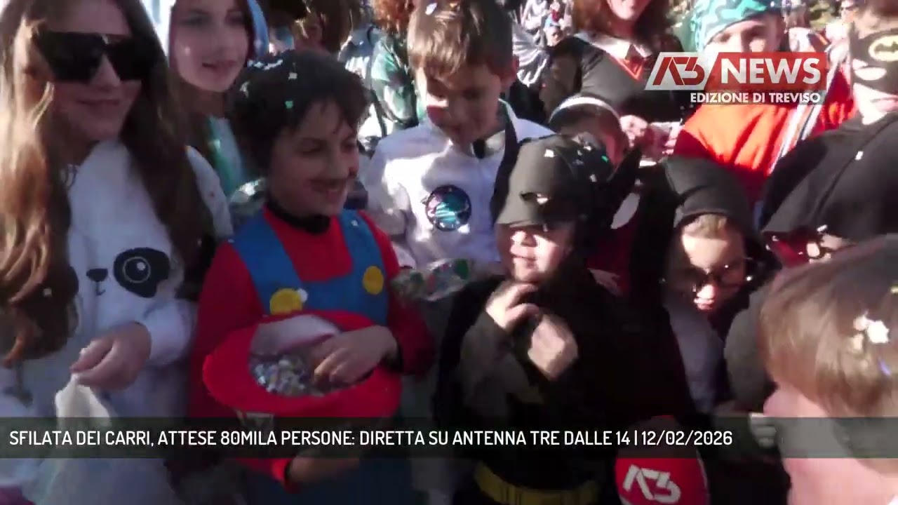 SFILATA DEI CARRI, ATTESE 80MILA PERSONE: DIRETTA SU ANTENNA TRE DALLE 14 | 12/02/2026
