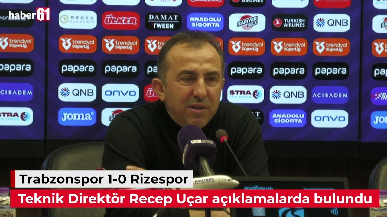 Trabzonspor maçının ardından Çaykur Rizespor Teknik Direktörü Recep Uçar açıklamalarda bulundu