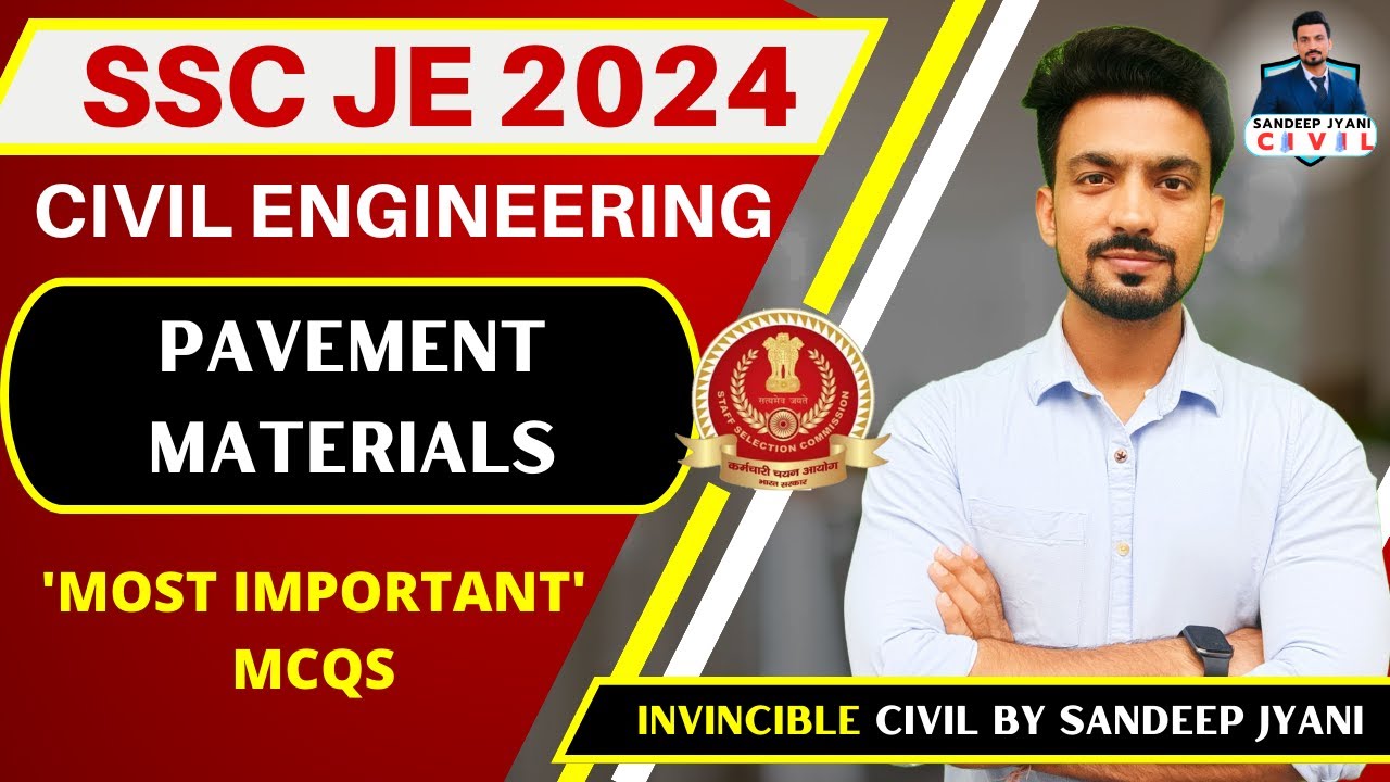Pavement Materials | Most Important MCQs of Civil Engineering 2024 #sandeepjyani #sscje2024civil