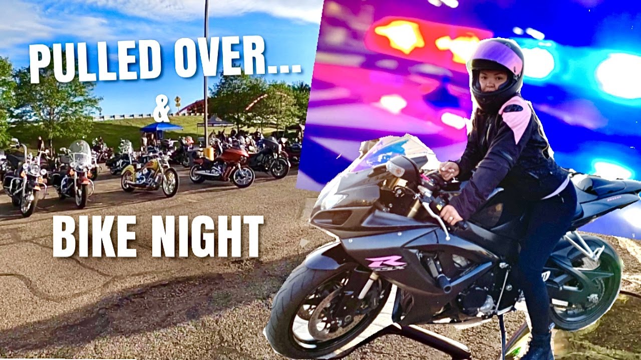 WE GOT PULLED OVER BY THE COPS| BIKE NIGHT EVENT ON MY GSXR 600