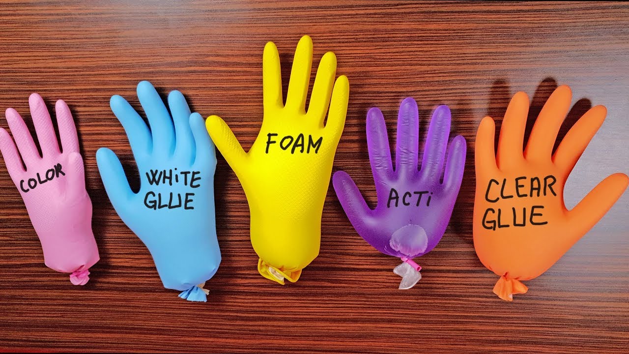 Making Slime With Gloves - Satisfying slime Video - Izabela Stress