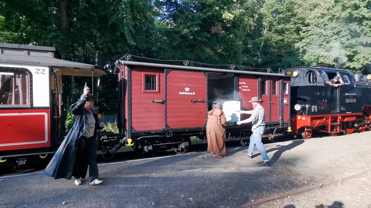 Molli-Raubüberfall Rennbahn Bad Doberan + Bahnhof Bad Doberan 17.07.2025